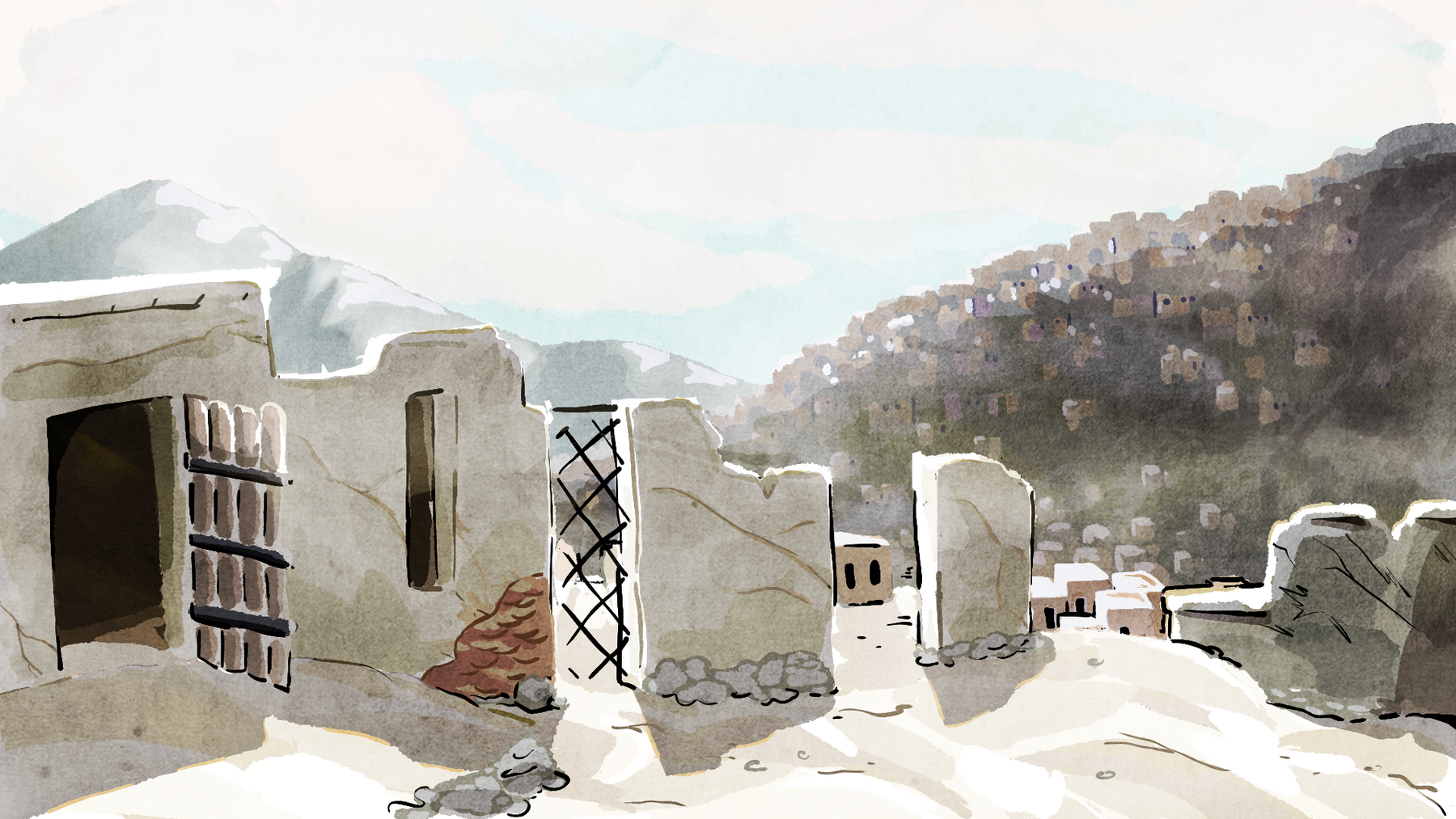 Les Hirondelles de Kaboul — concept 1